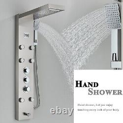 Thermostatic Shower Panel Tower Column Bathroom Massage Mixer Stainless steel