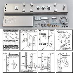 Thermostatic Shower Panel Tower Column Bathroom Massage Mixer Stainless steel