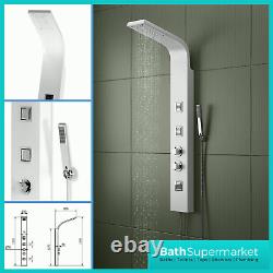 Thermostatic Shower Tower Mixer Panel Column Complete System Unit & Body Jets