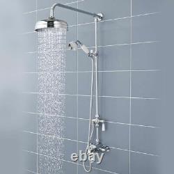Traditional Bathroom Mixer Shower Exposed Round Chrome Thermostatic Drench Head