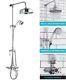 Traditional Chrome Thermostatic Mixer Shower Crosshead Valve With Round Drench