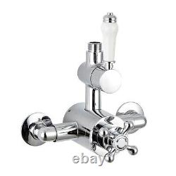 Traditional Single Exposed Thermostatic Mixer Shower Valve Victorian Edwardian