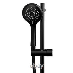 Triton Benito Rear-fed Exposed Matte Black Thermostatic Mixer Shower