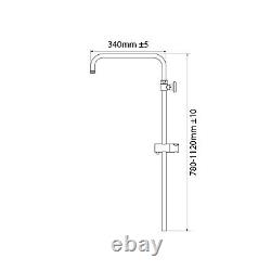 Triton Chrome Push Button Thermostatic Mixer Bar Shower with Square O SWPBDIVCHR