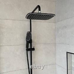 Triton Matt Black Thermostatic Bar Mixer Shower Push Button Start +Stylish Shelf