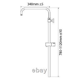 Triton Push Button Dual Head Thermostatic Bar Mixer Shower Brushed Brass