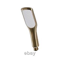 Triton Push Button Dual Head Thermostatic Bar Mixer Shower Brushed Brass