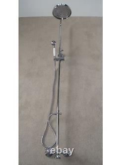 Victorian Wall Bath Mixer Taps, Riser, Rain Head & Hand Shower Set, 011/019n/350