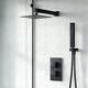 Voilet 2 Dial 2 Outlet Square Concealed Thermostatic Mixer Valve, Shower Head &