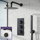 Wilden 3 Dial 3 Way Concealed Thermostatic Shower Mixer Valve Black Matte