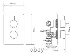 Aqualisa Dream Thermostatique Mélangeur De Valve Dissimulé Douche Ronde Twin Head Chrome