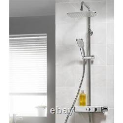 Barre de douche mitigeur thermostatique à double tête Triton Push Button PBDIVCHR