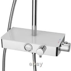 Barre de douche mitigeur thermostatique à double tête Triton Push Button PBDIVCHR