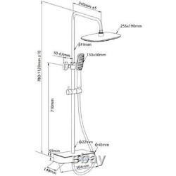 Barre de douche mitigeur thermostatique à double tête Triton Push Button PBDIVCHR