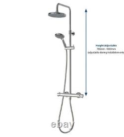 Barre de mélangeur de douche thermostatique Triton Tian avec double pomme de douche