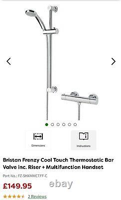 Bristan 69066 Mélangeur thermostatique de douche barre Frenzy & Kit