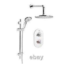 Douche mélangeur thermostatique encastré arrière Bristan Aspen Chrome Rrp £ 296.99