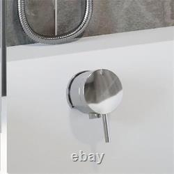 Douche thermostatique ronde encastrée avec pomme de douche murale fixée au mur, Ha