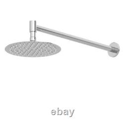 Douche thermostatique ronde encastrée avec pomme de douche murale fixée au mur, Ha