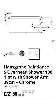 Ensemble de douche Axor&hansgrohe mitigeur thermostatique, ensemble Raindance & Ibox (PVPR 2327 £)