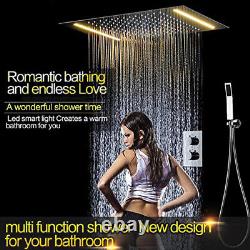 Ensemble de douche à LED avec mitigeur thermostatique et pomme de douche de pluie pour salle de bains, fourniture d'usine