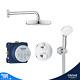 Ensemble De Douche Mitigeur Thermostatique Encastré Grohe Grohtherm, Chrome, Avec Pommeau De Douche Supra 34727000.