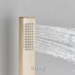 Ensemble de mélangeur de douche thermostatique encastré en or brossé pour salle de bain