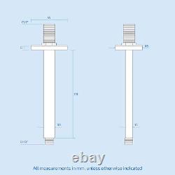 Ensemble de robinet de douche thermostatique encastré carré Temel avec tête de douche en chrome