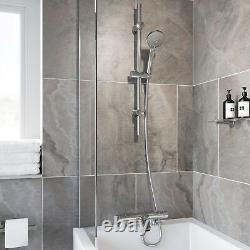 Luxueux robinet mitigeur de douche de bain thermostatique en chrome pour salle de bain