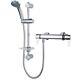 Mélangeur De Douche à Barre Triton Exe Thermostatique Chrome Moderne 3 Jets Unexthbminc