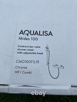 Mélangeur de douche thermostatique Aqualisa Midas 100 avec barre de contrat et pomme de douche réglable Cmd100fs. 19
