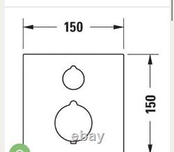 Mélangeur de douche thermostatique carré DURAVIT C.1 - Chrome Prix de détail recommandé 749 £