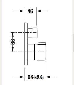 Mélangeur de douche thermostatique carré DURAVIT C.1 - Chrome Prix de détail recommandé 749 £