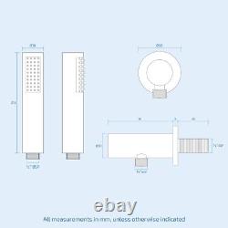 Mélangeur de douche thermostatique encastré à 3 voies Wilden 3 Dial Noir Mat