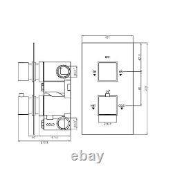 Mélangeur de douche thermostatique monté au plafond à double sortie en chrome BUN/BeBa 26809/77563