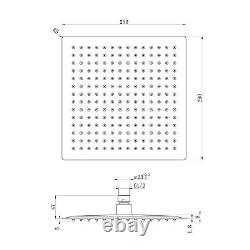 Mélangeur de douche thermostatique monté au plafond à double sortie en chrome BUN/BeBa 26809/77563