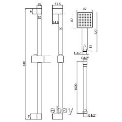 Mélangeur de douche thermostatique monté au plafond à double sortie en chrome BUN/BeBa 26809/77563