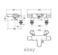 Mitigeur de bain / douche Ideal Standard Alto Ecotherm avec fixation murale A5635AA