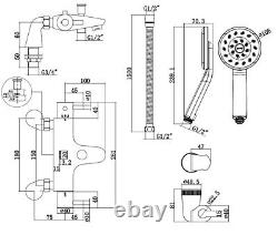 Mitigeur de bain/douche thermostatique Methven en chrome TLVBSMNK