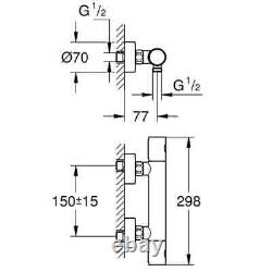 Mitigeur thermostatique de douche Grohe Grohtherm 800 Cosmopolitan 34765000