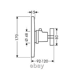 Mitigeur thermostatique encastré Hansgroavhe AXOR Citterio en chrome 39715000