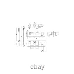 Mitigeur thermostatique pour douche avec deux sorties montées au plafond Chrome BUN/BeBa 27756/79553