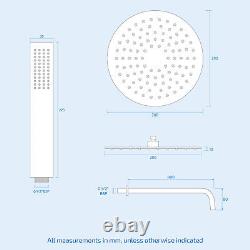 Nes Accueil 2 Composer 2 Voies Rond Caché Mélangeur de Douche Thermostatique, Ensemble Tête, Douchette