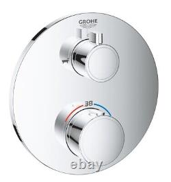 Nouveau mélangeur de bain thermostatique Grohe 24077000 Grohtherm pour 2 sorties en chrome