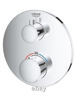 Nouveau mélangeur de bain thermostatique Grohe 24077000 Grohtherm pour 2 sorties en chrome