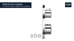 Nouveau mélangeur de bain thermostatique Grohe 24077000 Grohtherm pour 2 sorties en chrome