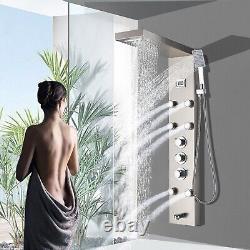 Panneau de douche thermostatique colonne de douche mélangeur de massage en acier inoxydable