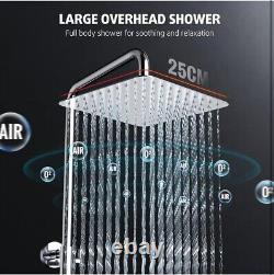 RRP 150 £ Ensemble de mélangeur de douche thermostatique Rainsworth Chrome 2525 cm Pluie carrée