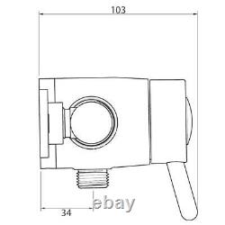 Robinet de douche thermostatique à levier de mélangeur exposé traditionnel Bristan 110mm 155mm