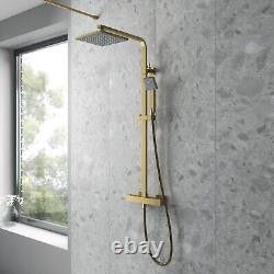 Robinet mélangeur thermostatique de barre de douche de luxe avec ensemble de douche à main et tuyau complet de salle de bain